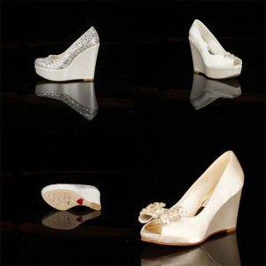 أحذية العروس 2013 فخمة بكعب متوازن أو كومبونسي
