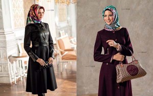 ملابس المحجبات: معاطف قصيرة بألوان داكنة و حجاب مناسب