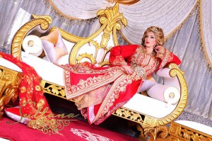 مكياج عروس مغربية مع قفطان احمر 4